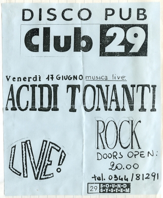 live al club29 locandina 2